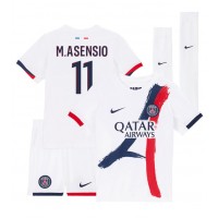 Paris Saint-Germain Marco Asensio #11 Fußballbekleidung Auswärtstrikot Kinder 2024-25 Kurzarm (+ kurze hosen)